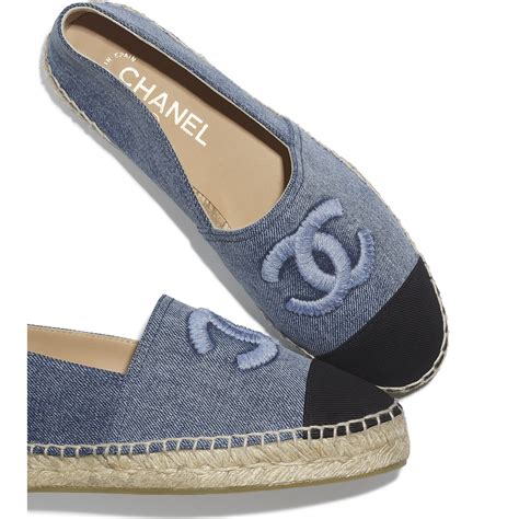 chanel denim espadrilles|authentic chanel espadrilles.